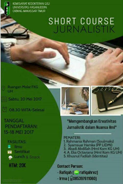 Syamsuar Hamka, Jadi Pemateri di “Short Course Jurnalistik” HMI