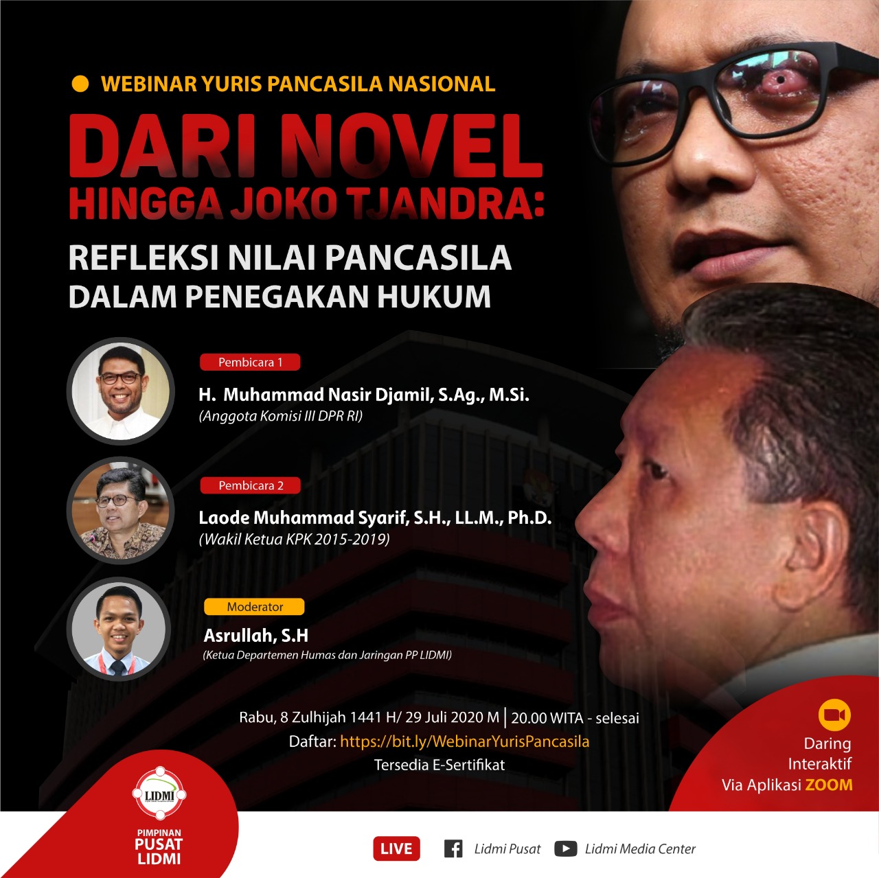 Mengoptik Penegakan Hukum Berbasis Nilai Pancasila, PP LIDMI Bakal Gelar Webinar Yuris Nasional, Catat Tanggalnya