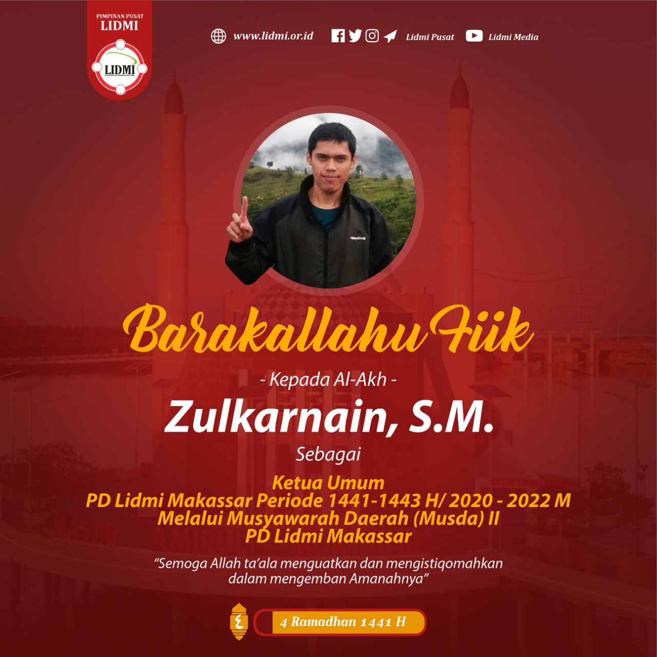 Musda PD Lidmi Makassar, Kukuhkan Zulkarnain sebagai Ketua Umum Baru